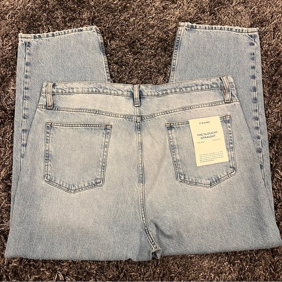 🌺NWT FRAME SLOUCHY STRAIGHT DENIM JEANS SIZE 34/18🌺 - Picture 4 of 8